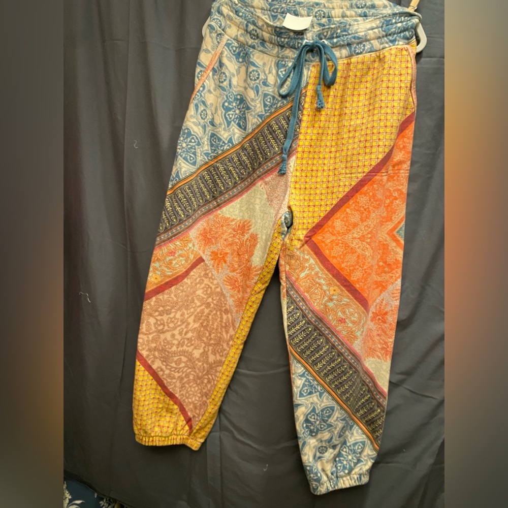 Anthropologie Multicolor Patterned Joggers